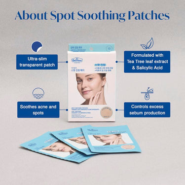 The Face Shop Dr.Belmeur Derma Acne Patches, 72 Hydrocolloid Waterproof Patches | For Active Surface Acne | Absorbs Pimple Overnight | For All Skin Types